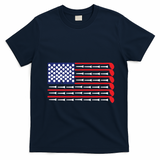 American Flag Golf T-Shirt - Navy Blue