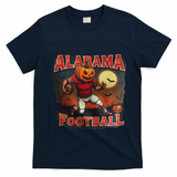 Alabama Football Halloween Pumpkin Player Spooky Alabama T-Shirt - Navy Blue