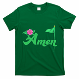 Amen Floral Master Golfer Golf Love Golf Flower Azaleas T-Shirt - Irish Green