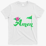 Amen Floral Master Golfer Golf Love Golf Flower Azaleas T-Shirt - White