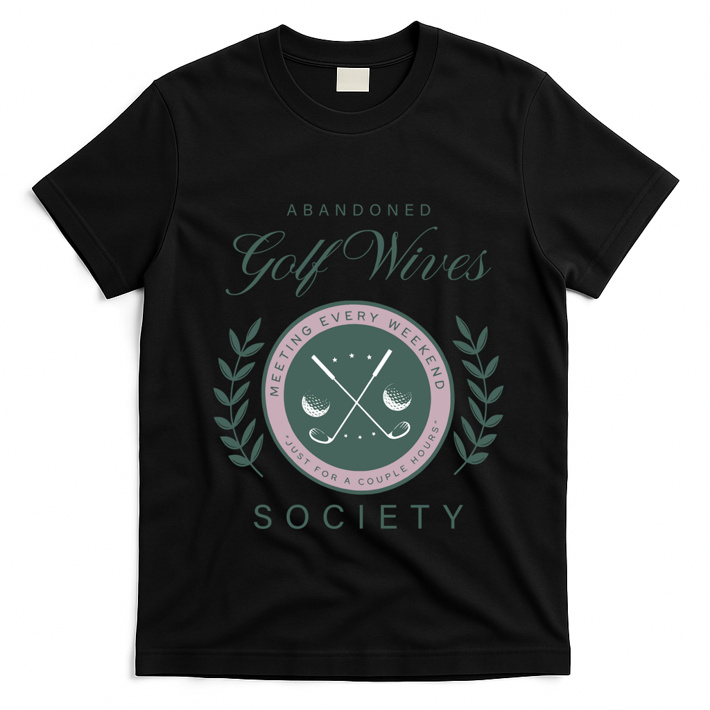 Abandoned Golf Wives Society Gift T-Shirt - Black