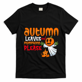 Autumn Leaves And Pumpkins Please T-Shirt - Black