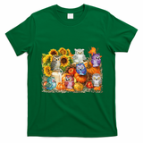 Autumn Owl Sunflower Pumpkin Halloween Costume T-Shirt - Irish Green