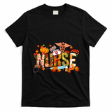 Autumn Pumpkin Fall Nurse Life Thanksgiving Nurseautumn Pumpkin Fall Nurse Life T-Shirt - Black