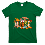 Autumn Pumpkin Fall Nurse Life Thanksgiving Nurseautumn Pumpkin Fall Nurse Life T-Shirt - Irish Green
