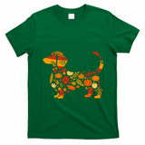 Autumn Pumpkin Fall Dachshund Thanksgiving T-Shirt - Irish Green