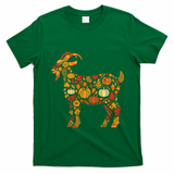 Autumn Pumpkin Fall Goat Thanksgiving T-Shirt - Irish Green