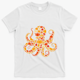 Autumn Pumpkin Fall Octopus Thanksgiving T-Shirt - White