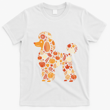 Autumn Pumpkin Fall Poodle Thanksgiving Dog T-Shirt - White