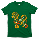 Autumn Pumpkin Fall Shih Tzu Thanksgiving T-Shirt - Irish Green