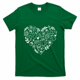 Autumn Pumpkin Fall Lover Heart Gift T-Shirt - Irish Green