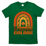A Rainbow Of Autumn Colors Halloween Pumpkin T-Shirt - Irish Green