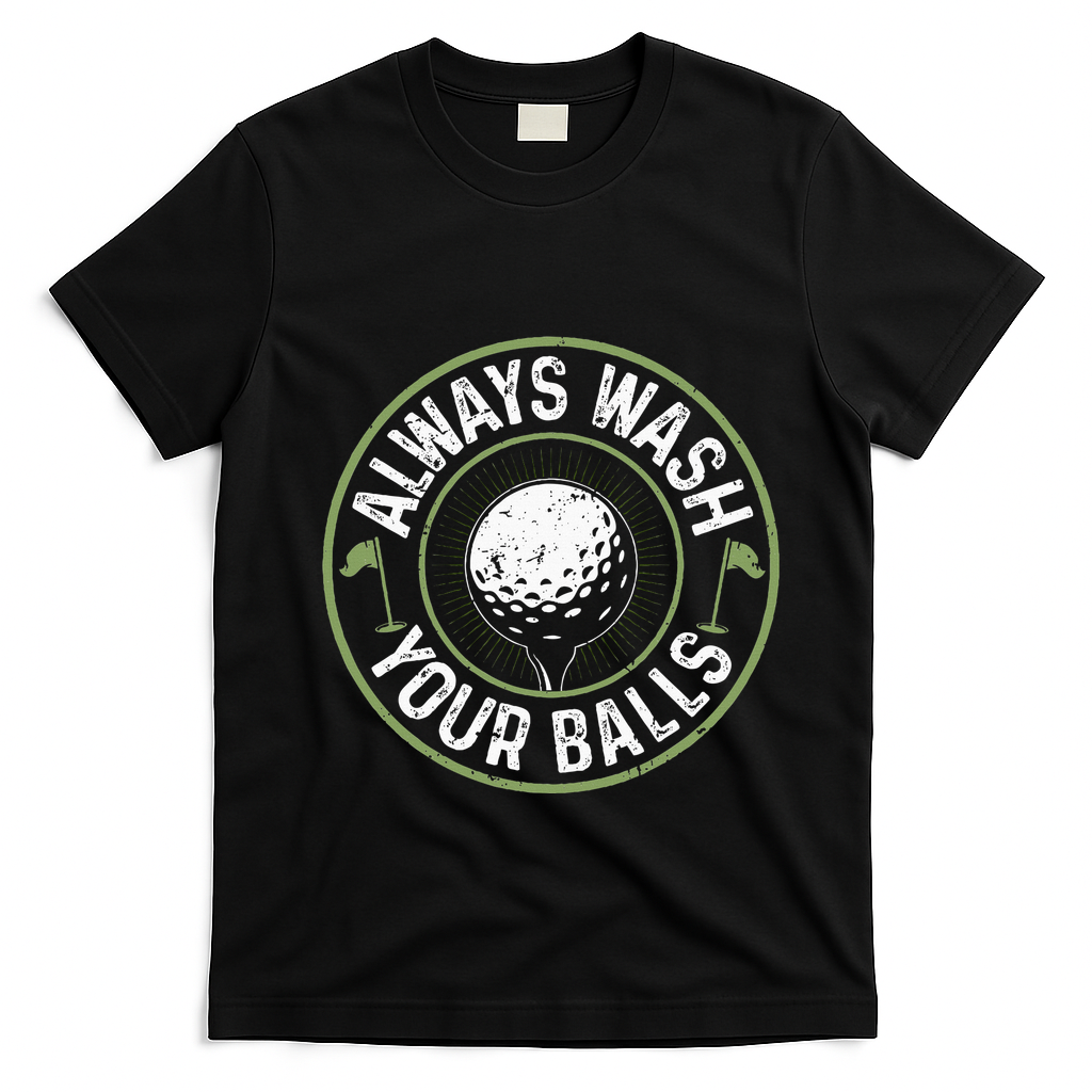 Always Wash Your Balls Golf Lover Golfer Golfing Life T-Shirt - Black