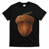 Big Acorn Costume Cute Easy Food Halloween T-Shirt - Black