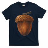 Big Acorn Costume Cute Easy Food Halloween T-Shirt - Navy Blue