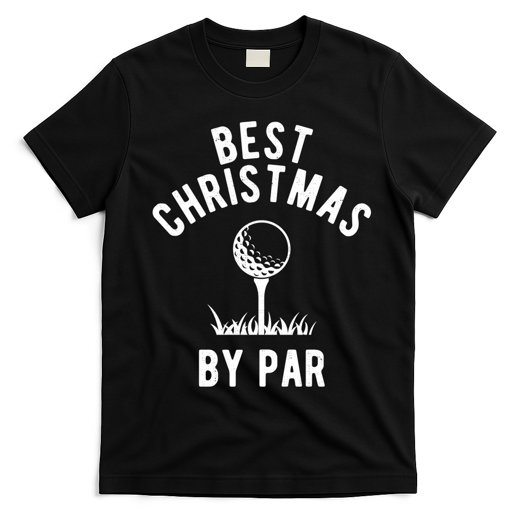 Best Christmas By Par Golf T-Shirt - Black