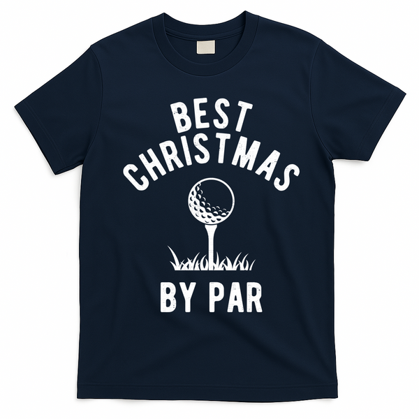 Best Christmas By Par Golf T-Shirt - Navy Blue