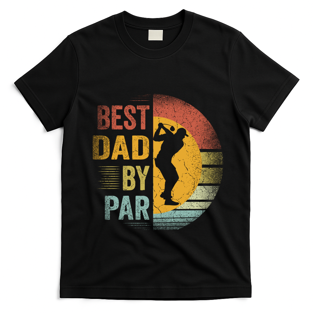 Best Dad By Par Golfing Golfer FatherS Day Golf Lover Gift T-Shirt - Black
