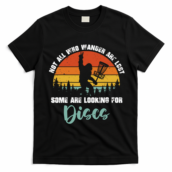 Bigfoot Disc Golf Big Foot Sasquatch Gifts For T-Shirt - Black