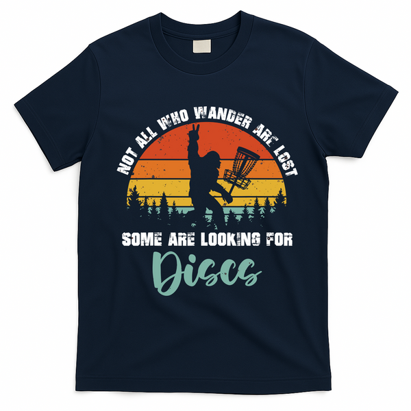 Bigfoot Disc Golf Big Foot Sasquatch Gifts For T-Shirt - Navy Blue