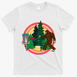 Bigfoot Disc Golf Funny Disc Golf T-Shirt - White