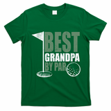 Best Grandpa By Par Father's Day Distressed T-Shirt - Irish Green