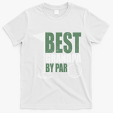 Best Grandpa By Par Father's Day Distressed T-Shirt - White