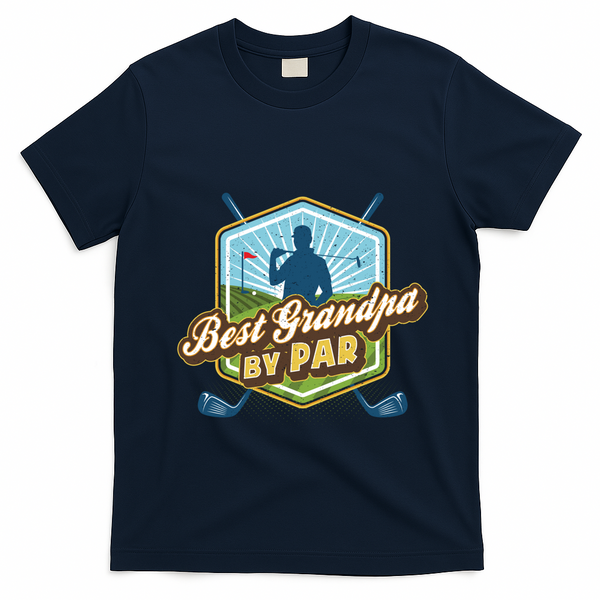 Best Grandpa By Par FatherS Day Golf Dad Gift T-Shirt - Navy Blue
