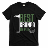 Best Grandpa By Par Fathers Day Golf T-Shirt - Black
