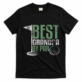 Best Grandpa By Par Father's Day Golf Grandad Golfing Gift T-Shirt - Black