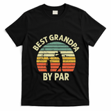 Best Grandpa By Par Golf Golfer Golfing Grandfather Design T-Shirt - Black