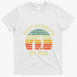 Best Grandpa By Par Golf Golfer Golfing Grandfather Design T-Shirt - White