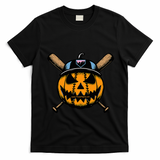 B.A.S.E.B.A.L.L Home Plate Drip Halloween Pumpkin T-Shirt - Black