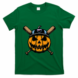 B.A.S.E.B.A.L.L Home Plate Drip Halloween Pumpkin T-Shirt - Irish Green