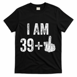 Birthday Male Him Fun 40 Funny 40th Birthday T-Shirt - Black