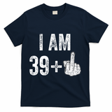 Birthday Male Him Fun 40 Funny 40th Birthday T-Shirt - Navy