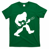 Bigfoot Playing Acoustic Guitar T-Shirt - Green