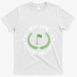 Best Papa By Par Funny Gift Golf Cool Gift For Golfing Dads Cool Gift T-Shirt - White