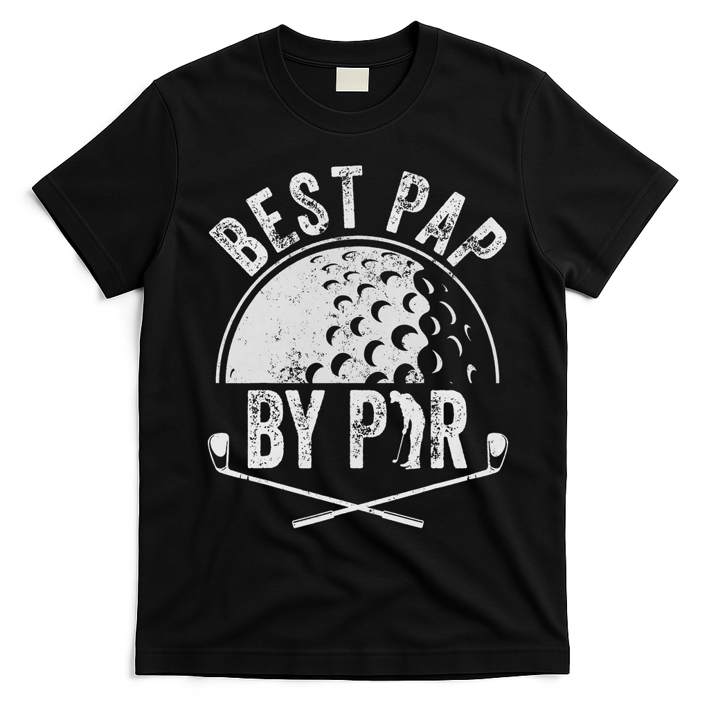Best Pap By Par Golf Lover Sports Gift Golf Golfer T-Shirt - Black