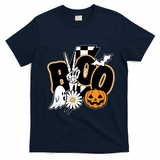 Boo Spooky Halloween Cute T-Shirt - Navy Blue