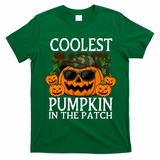 Cute And Funny Halloween Coolest Pumpkin In The Patch T-Shirt - Irish Green