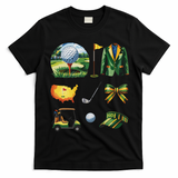Coquette Bow Golf Tournament Art T-Shirt - Black