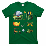 Coquette Bow Golf Tournament Art T-Shirt - Irish Green