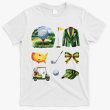 Coquette Bow Golf Tournament Art T-Shirt - White