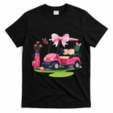 Coquette Bow Golf Tournament Bows Preppy Women T-Shirt - Black
