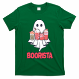 Coffee Boorista Ghost Halloween Barista T-Shirt - Irish Green