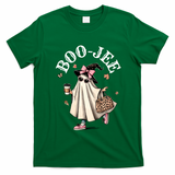 Cute Boo Jee Ghost Halloween Leopard Ghost Coffee Funny Gift T-Shirt - Irish Green