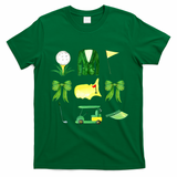 Coquette Bow Masters Golf Tournament Golfing T-Shirt - Irish Green