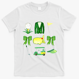 Coquette Bow Masters Golf Tournament Golfing T-Shirt - White