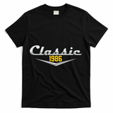 Classic Car Emblem 1986 40th Birthday T-Shirt - Black